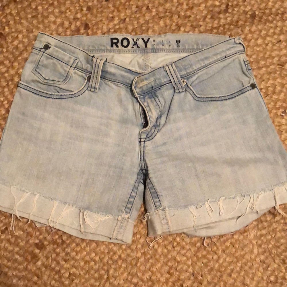 Light washed denim shorts